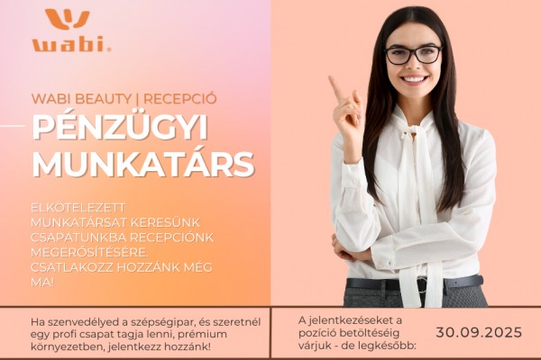 Pénzügyi asszisztens (Beauty recepció)