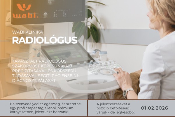 Radiológus szakorvos (heti 1–2 rendelési nap)